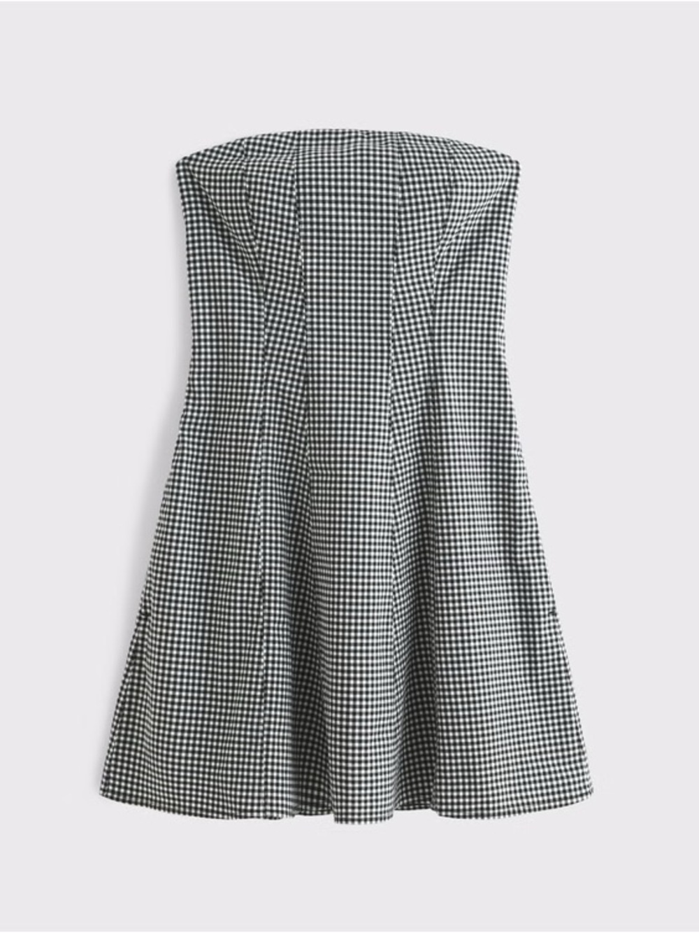 A&F Mila Strapless Mini Dress in Black Gingham